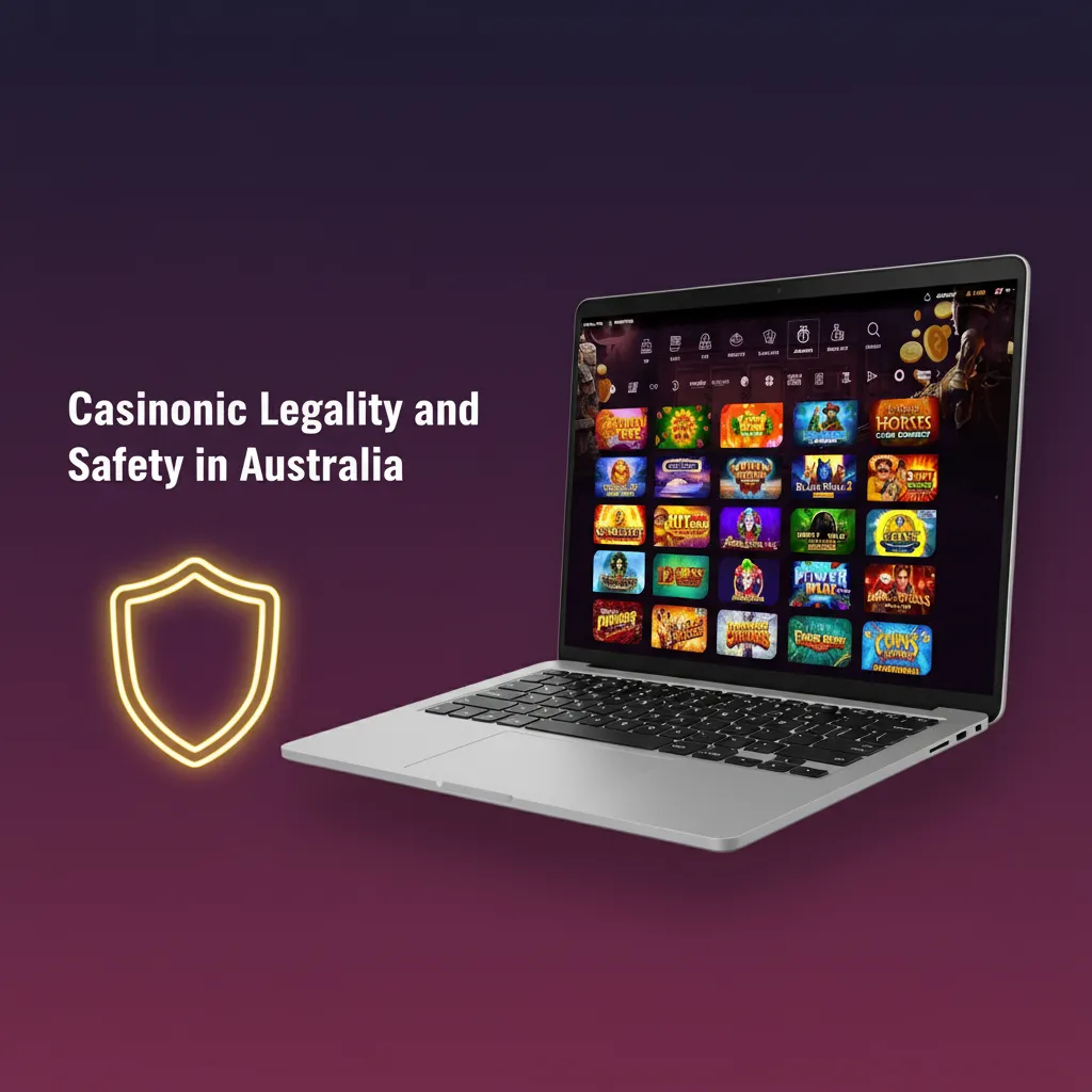 Casinonic safety in Australia: lock, shield, SSL, privacy, licensed, KYC, age checks, tools for fair, transparent play.
