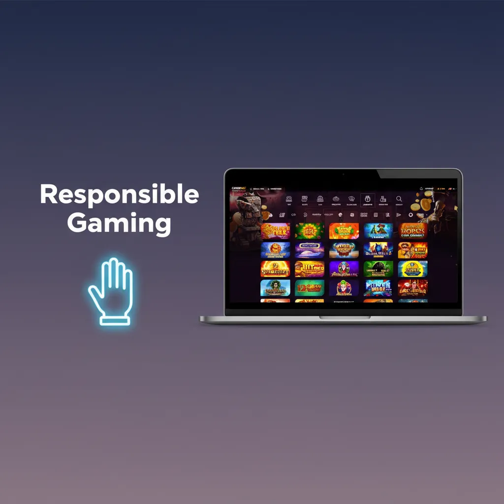 Responsible gaming graphic: set limits, take breaks, keep finances separate, avoid chasing losses, seek help.