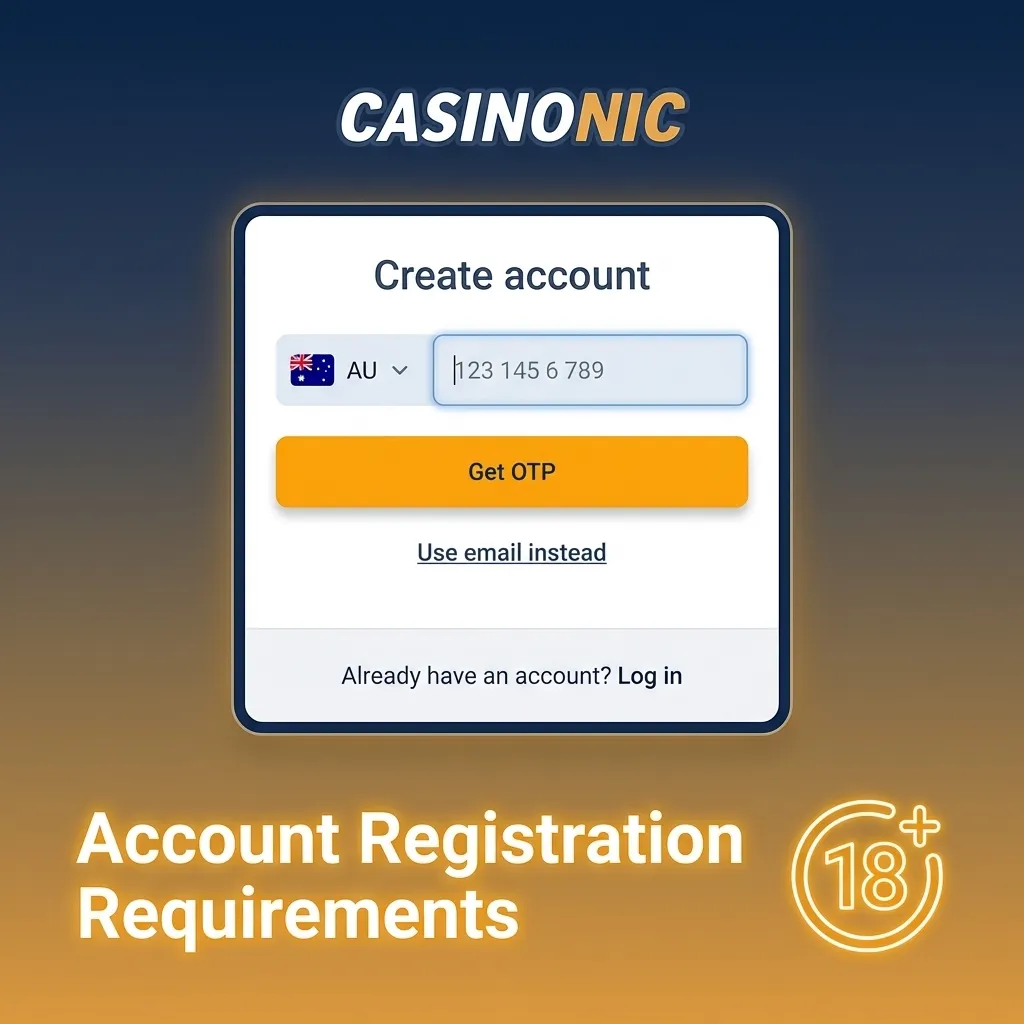 Person reviewing account registration form showing age, identity, and document verification requirements for compliance.