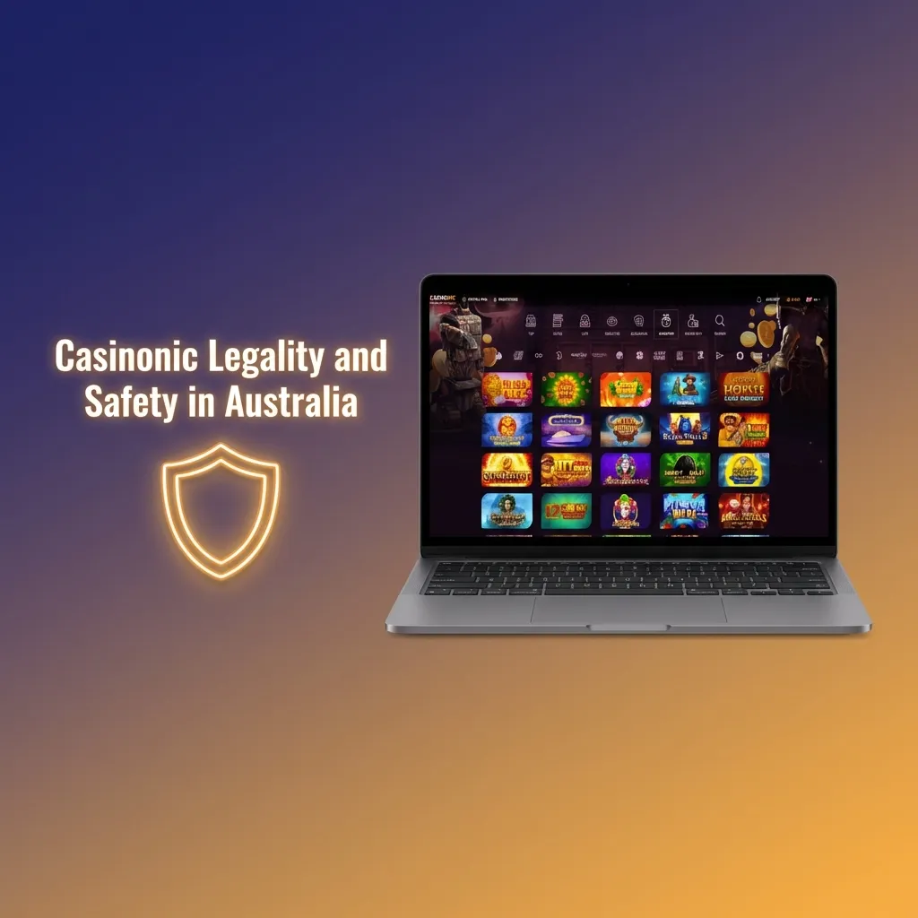 Casinonic casino platform showing Curaçao license, SSL encryption badge, and responsible gaming tools interface