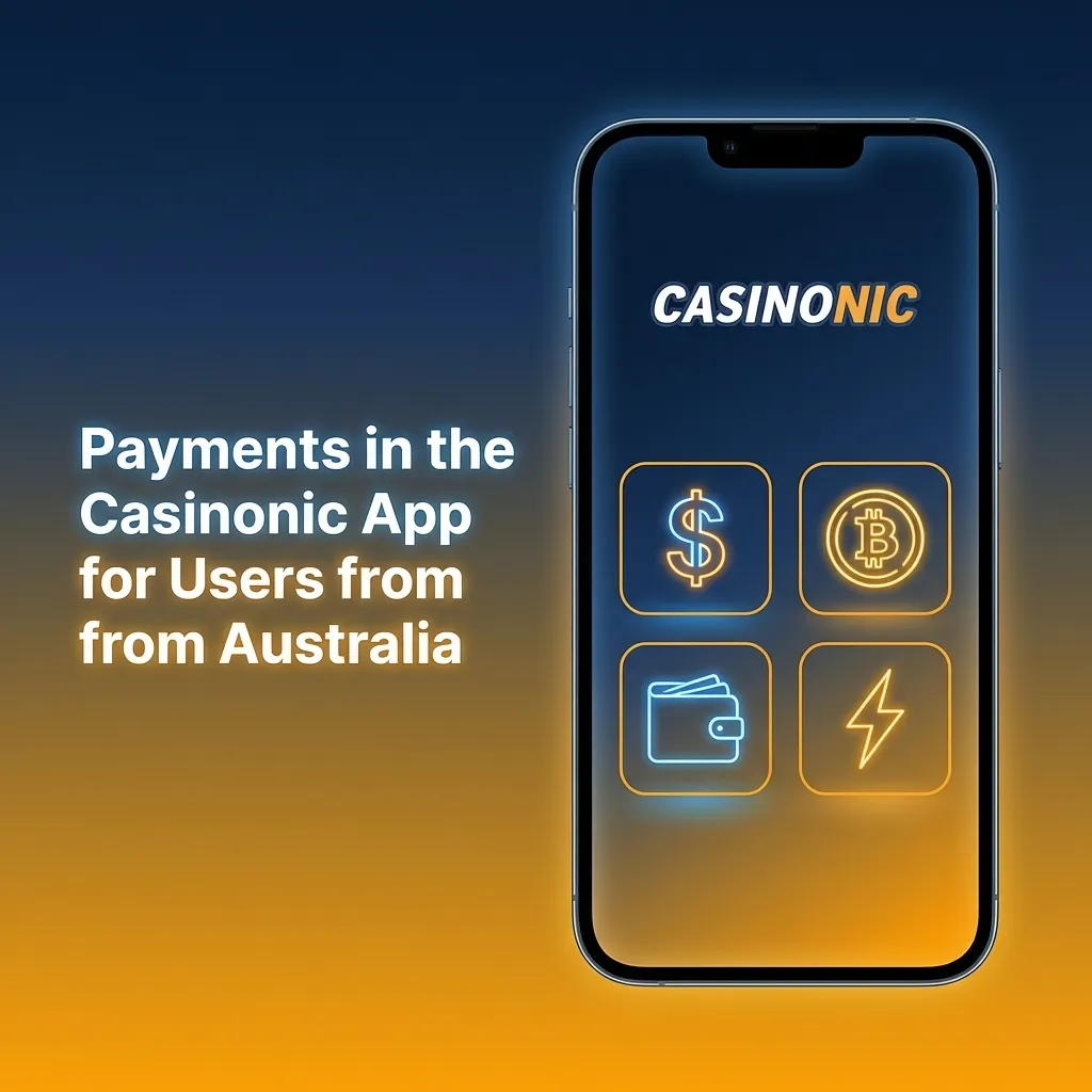 Casinonic mobile app payment methods for Australian players including cards, e-wallets, crypto, and bank transfers
