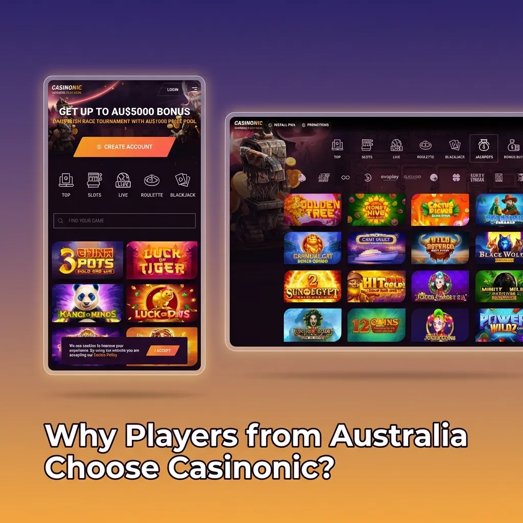 Australian players trust Casinonic for localized banking, fast payouts, verified fairness, mobile access, and 24/7 support.